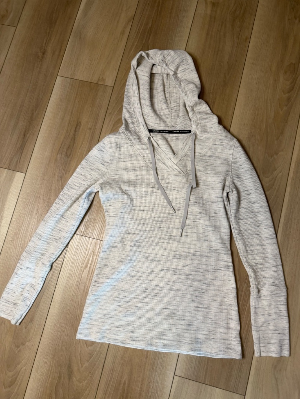 🤍 Cozy Girl Era Calvin Klein Hoodie | Beige Space Dye | Pilates Princess Vibes